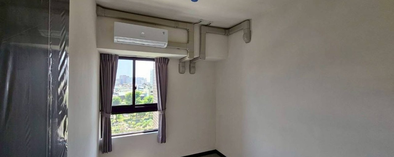 冷氣安裝完工・管線沿牆收整