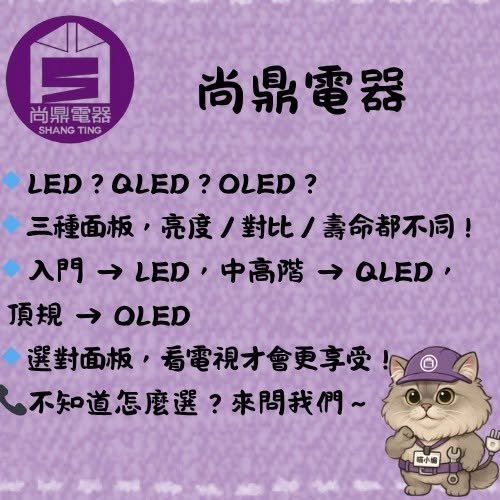 LED、QLED、OLED 電視差在哪？