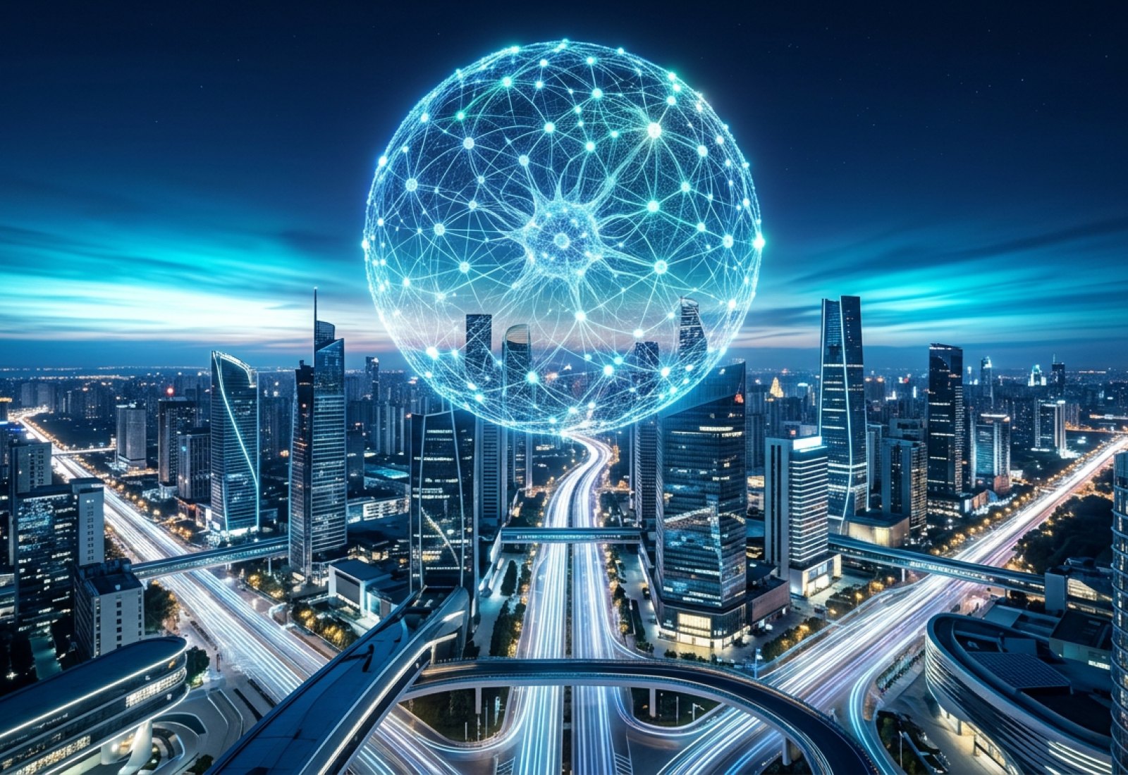 藍色科技感的 AI 畫面